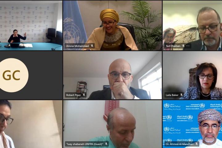 Screenshot showing participants in the virtual meeting