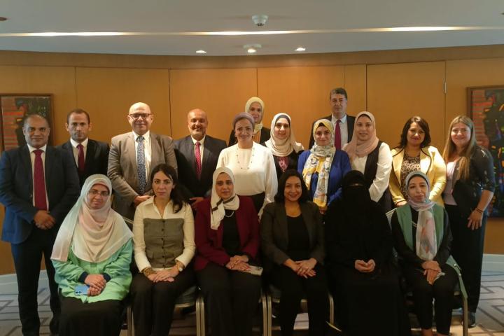 Group photo of participants in the event onTrade Policy Simulator Interface and external shocks in Egypt